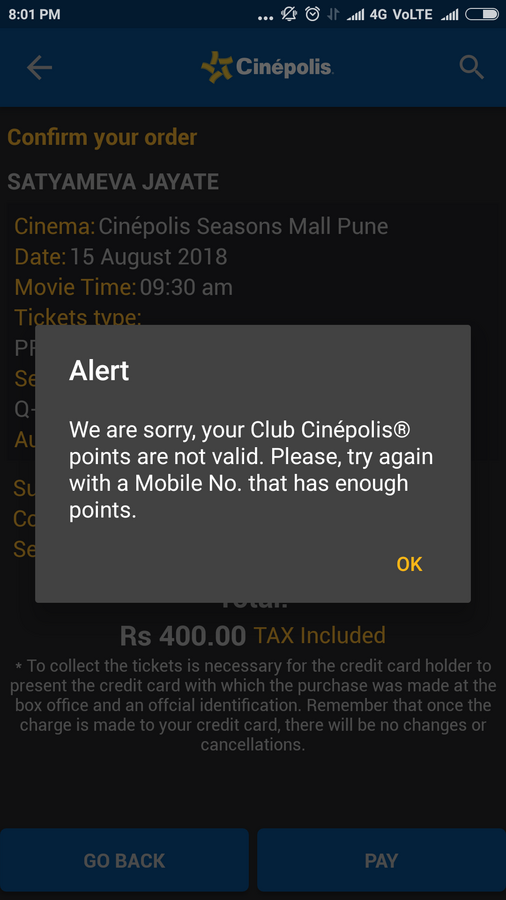 Cinepolis India — How to Redeemed to my Cinepolis membership card points  without using card
