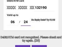 debit card pin number not working