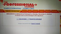 professional courier consignment tracking delivery status