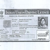 indian union driving licence — Lost Driving Licence